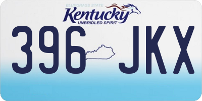 KY license plate 396JKX