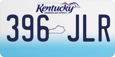 KY license plate 396JLR