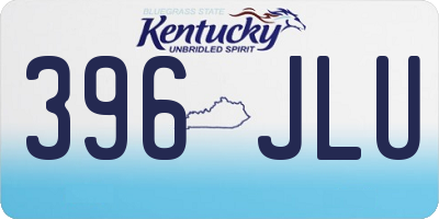 KY license plate 396JLU