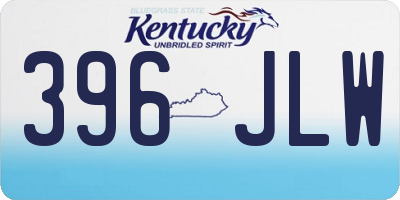 KY license plate 396JLW