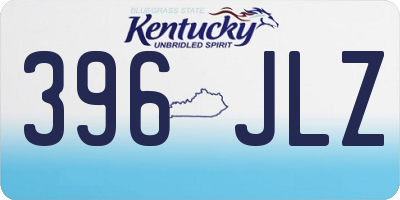 KY license plate 396JLZ