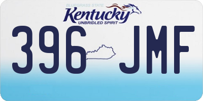 KY license plate 396JMF
