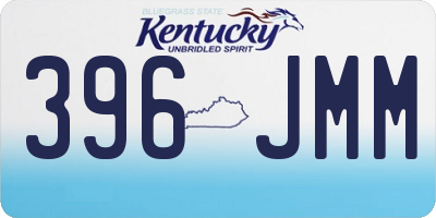 KY license plate 396JMM