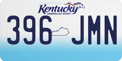 KY license plate 396JMN