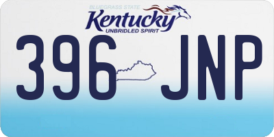 KY license plate 396JNP