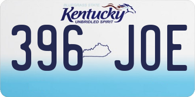 KY license plate 396JOE