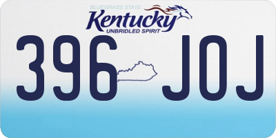 KY license plate 396JOJ