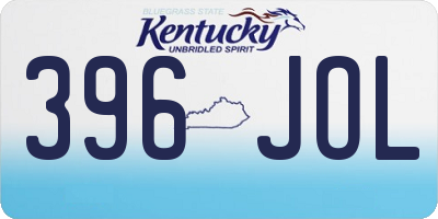 KY license plate 396JOL