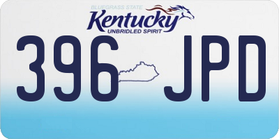 KY license plate 396JPD