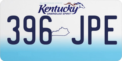 KY license plate 396JPE