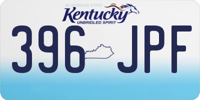 KY license plate 396JPF