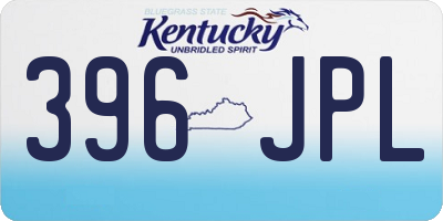 KY license plate 396JPL