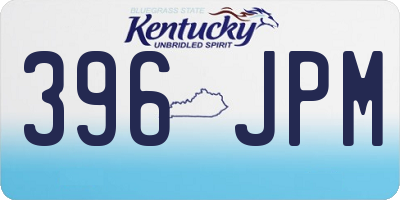 KY license plate 396JPM