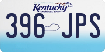 KY license plate 396JPS
