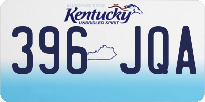 KY license plate 396JQA