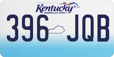 KY license plate 396JQB