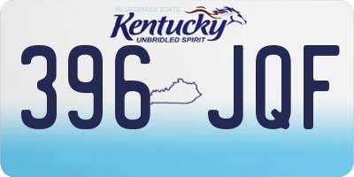 KY license plate 396JQF