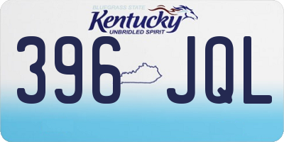 KY license plate 396JQL