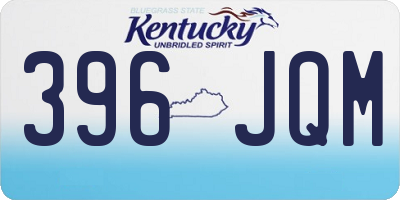 KY license plate 396JQM