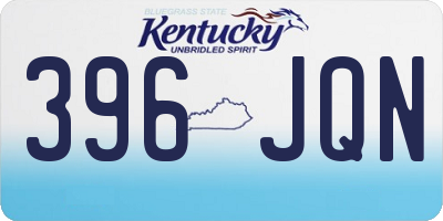 KY license plate 396JQN