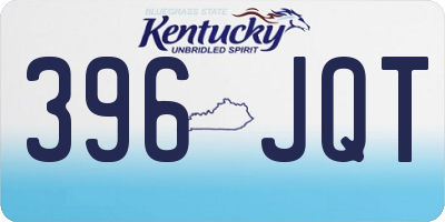KY license plate 396JQT