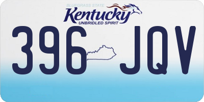 KY license plate 396JQV