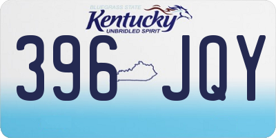 KY license plate 396JQY