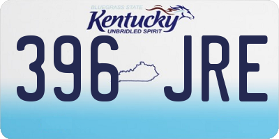 KY license plate 396JRE