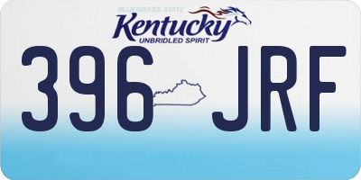 KY license plate 396JRF