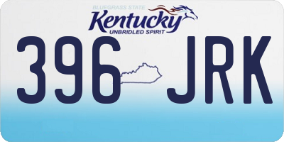 KY license plate 396JRK