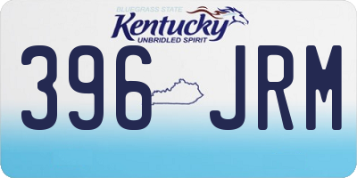 KY license plate 396JRM