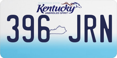 KY license plate 396JRN