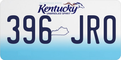 KY license plate 396JRO