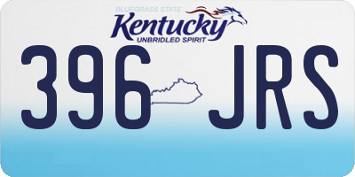 KY license plate 396JRS