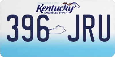 KY license plate 396JRU