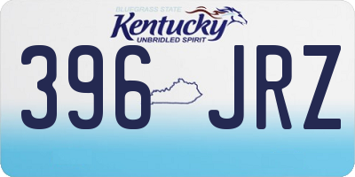 KY license plate 396JRZ