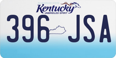 KY license plate 396JSA