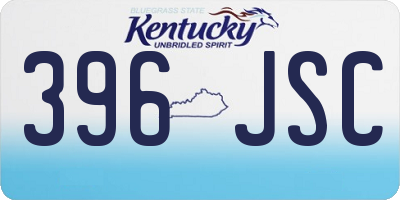 KY license plate 396JSC