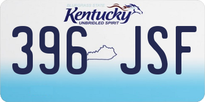 KY license plate 396JSF