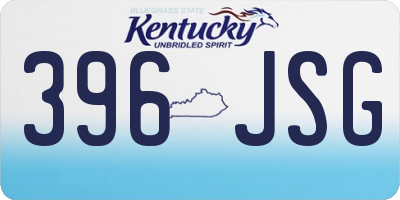KY license plate 396JSG