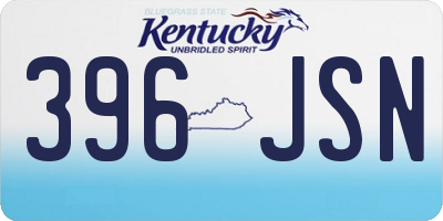 KY license plate 396JSN
