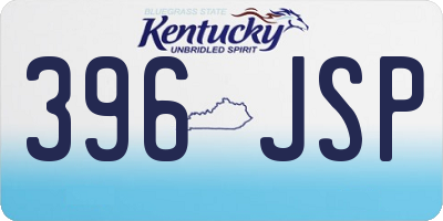 KY license plate 396JSP