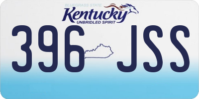 KY license plate 396JSS