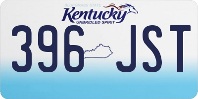 KY license plate 396JST
