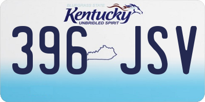 KY license plate 396JSV