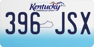 KY license plate 396JSX