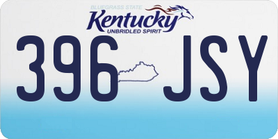 KY license plate 396JSY