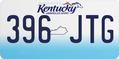 KY license plate 396JTG