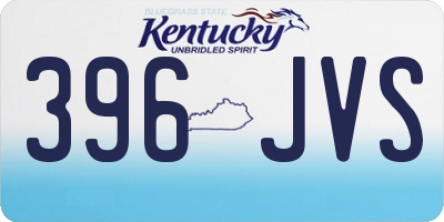 KY license plate 396JVS
