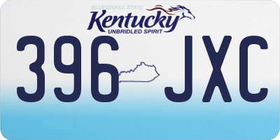 KY license plate 396JXC